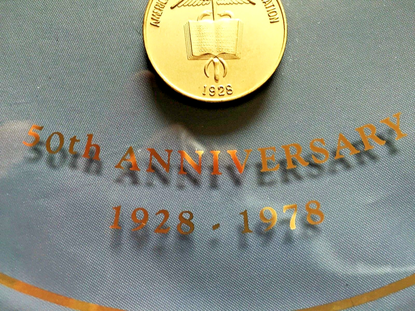 Vintage AMRA 50th Anniversary Award Plaque American Medical Record Association