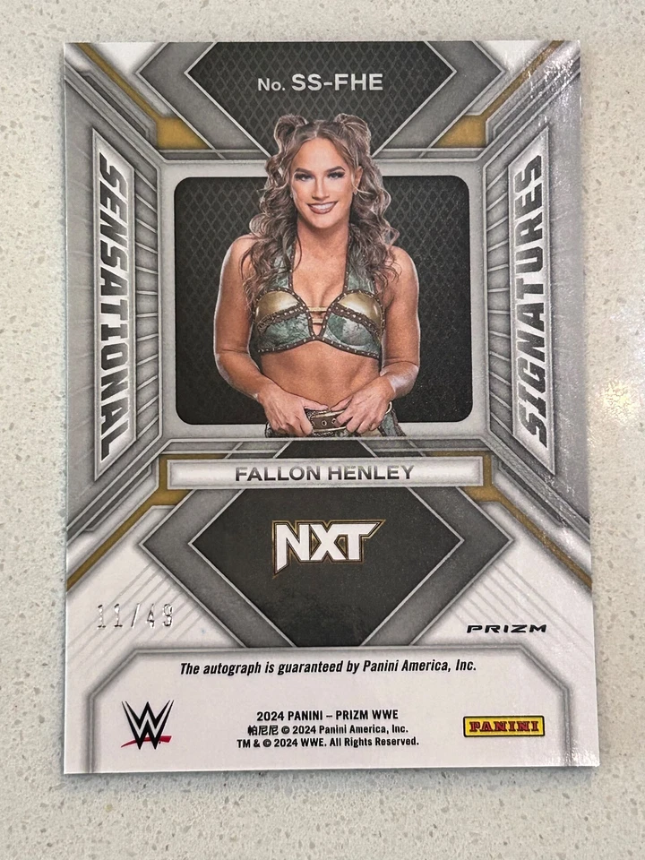 2024 WWE Prizm FALLON HENLEY Sensational Signatures SP Blue Prizm Auto /49 - Image 2 of 2