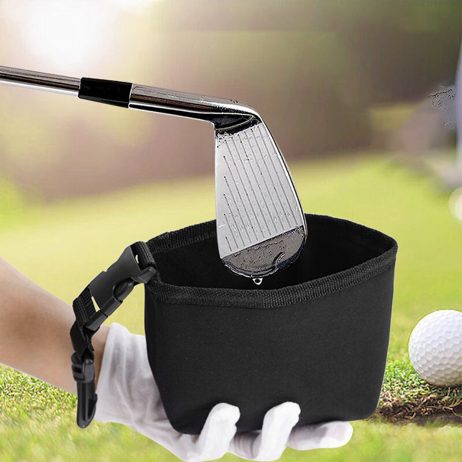 Golf Ball Cleaner Portable Golf Club Wash Bag Golf Club Washer with