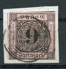 Baden: Mi.Nr.4a gestempelt auf Briefst&uuml;ck, gepr. Seeger BPP. Mi: 200,-