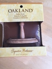 Oak Finish Robe Hook - Oval - Signature Bathware by Bath Unlimited - NIB