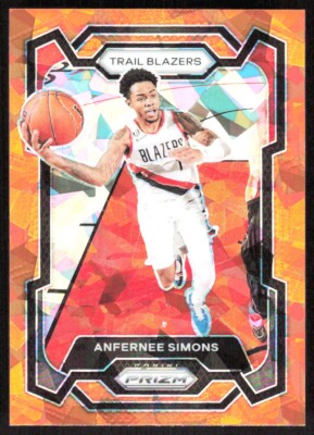 2023-24 4486C Panini Prizm Prizms Orange Ice Anfernee Simons Portland Trail