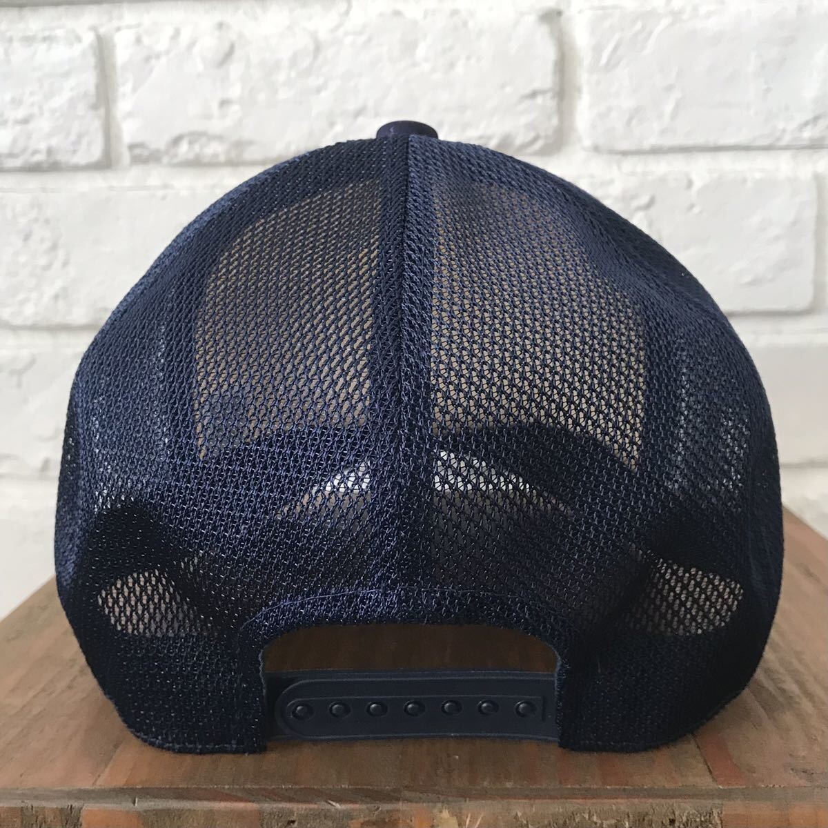 BAPE KISS LOGO Swarovski trucker hat cap navy ape NIGO A Bathing Ape image 4