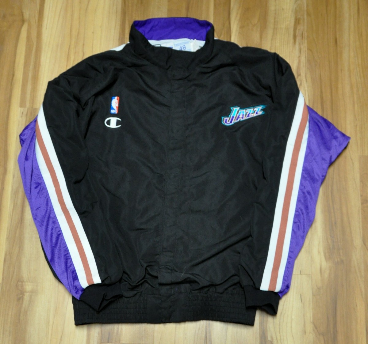 Byron Russell #3 Utah Jazz Champion Jacket Warm Up NBA Team Game