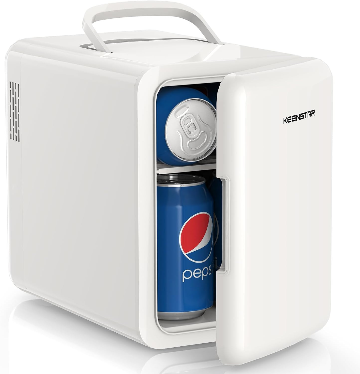 Mini Fridge, 6 Liter/8 Can Small Fridge, 110V AC/ 12V DC Cooler and Warmer for B