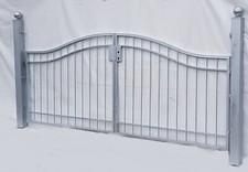Cancelli per porte da giardino Boston-GT400/30S zincati a fuoco con set di pali