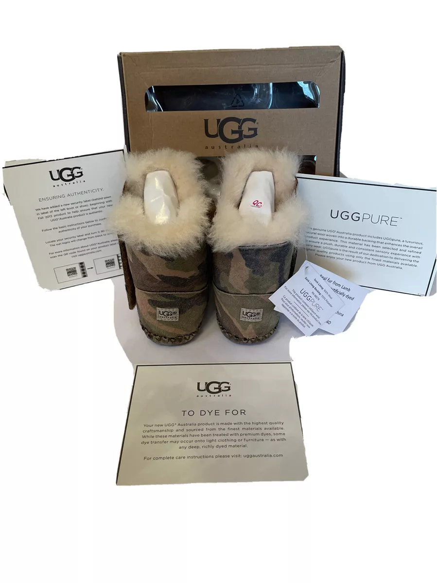Authentic UGG Unisex Infant Collection Sheepskin Booties Crib