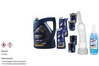 7L MANNOL Motoröl SAE 10W-40 DIESEL EXTRA inkl. Additiv Auslaufschlauch