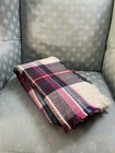 Soft Wide Plaid Lightweight Woven Blanket 58” x 60” Pink Green Maroon Cream — photo 3