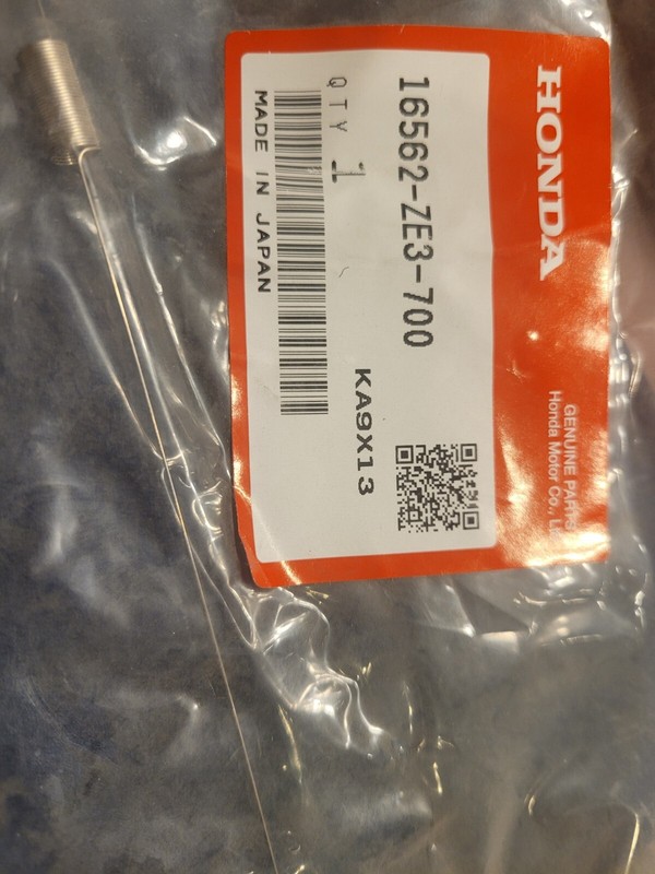 honda throttle return spring part no 16562-ze3-700