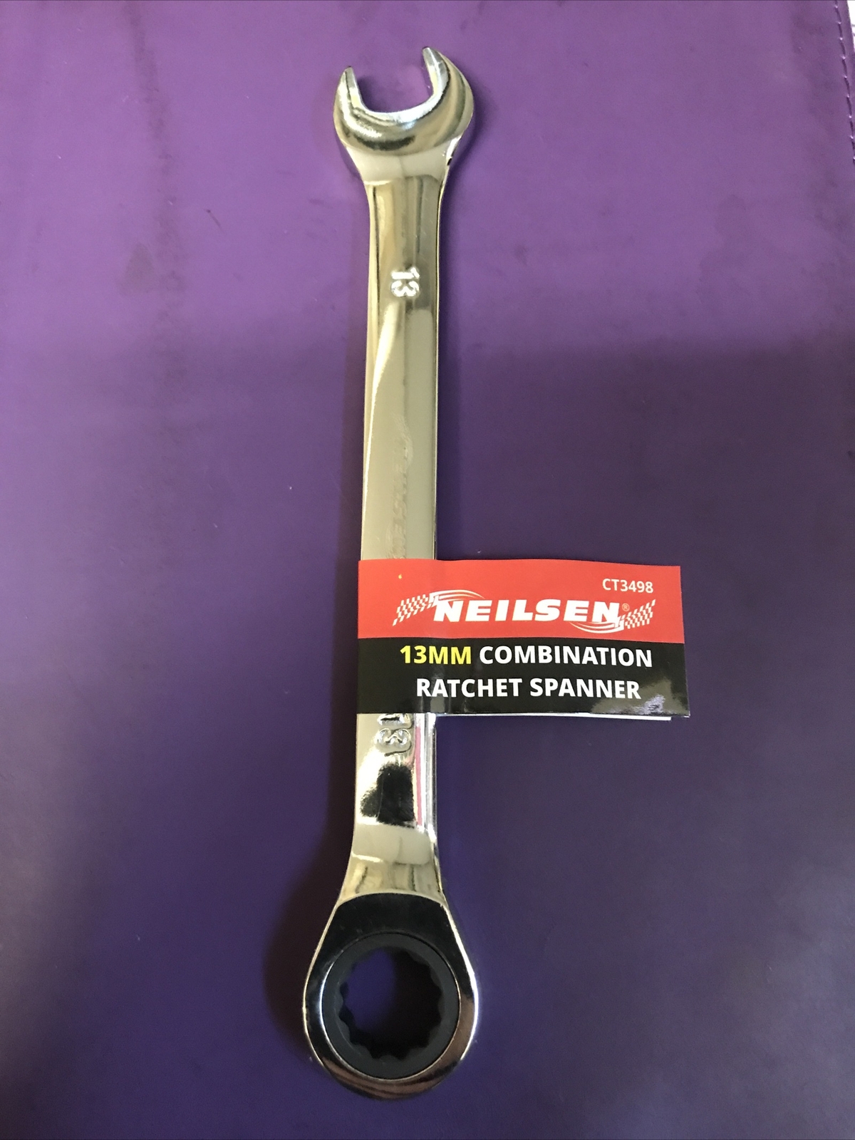 Neilsen 13mm Fixed Head Combination Ratchet Ring Spanner Wrench