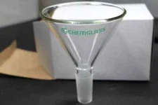 NEW Chemglass 50mm Glass Powder Funnel 14/20 Inner Joint CG-1720-10.