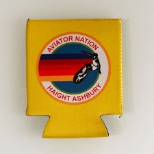 Aviator Nation Haight Ashbury Koozie Can Cooler Sleeve - Yellow - NEW