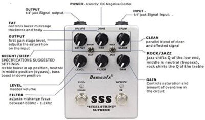 Demonfx SSS Steel String Supreme Guitar Effect Pedal | eBay