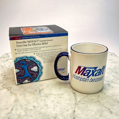 Maxalt acute Migraine Relief Coffee Mug Rizatriptan Benzoate 