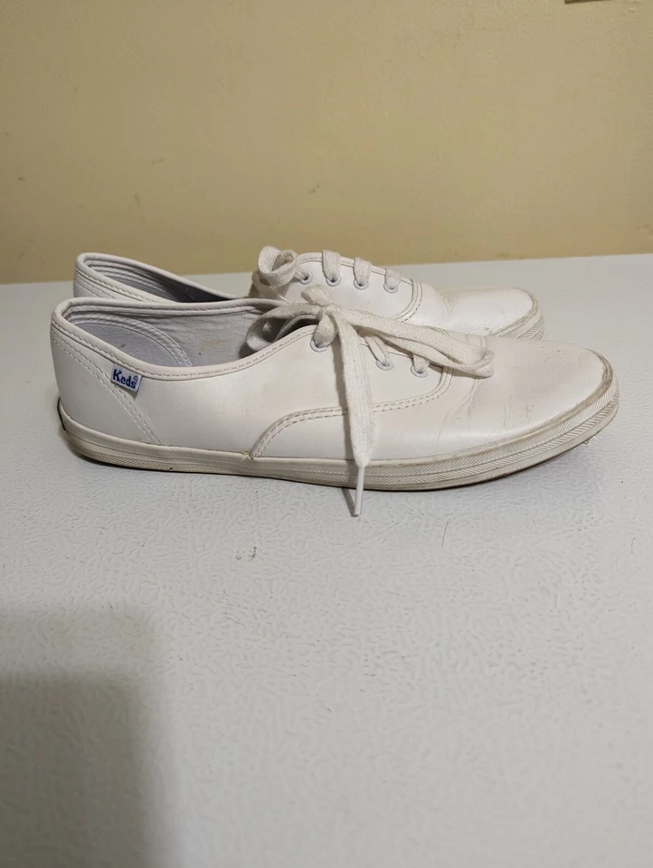 Keds Size 9 Girls White Canvas Shoes - Image 2 of 4