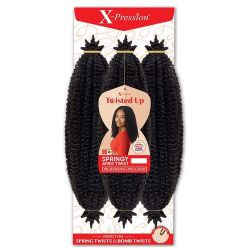 Outre Crochet Braids X-Pression Twisted Up 3X Springy Afro Twist 16" - Picture 3 of 8