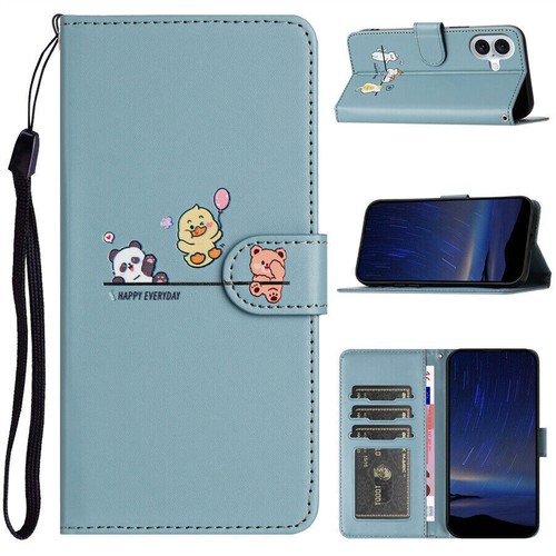 Bear Cat Panda Wallet Phone Case for iPhone 14 13 16 15 12 11 Pro Max XR 6 7 8 - Picture 8 of 14