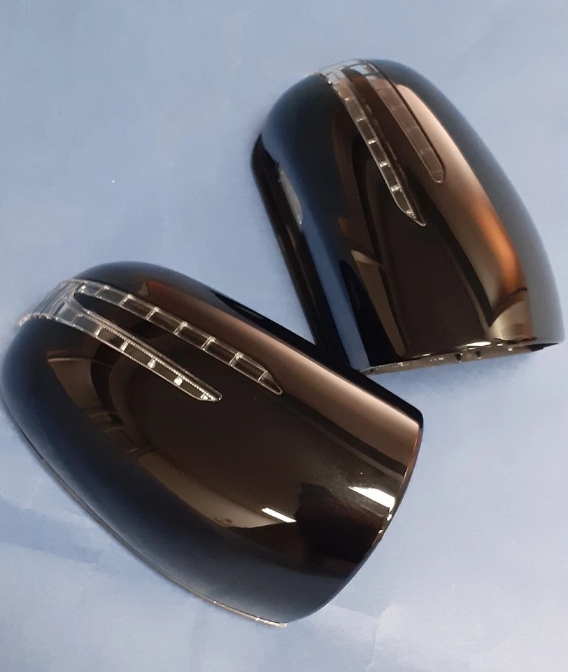 2 FUNDAS ESPEJOS RETROVISORES LED FLECHAS NEGRAS (#197) PARA MERCEDES BENZ W203 CLASE C 2000-2007 Foto 3 de 4