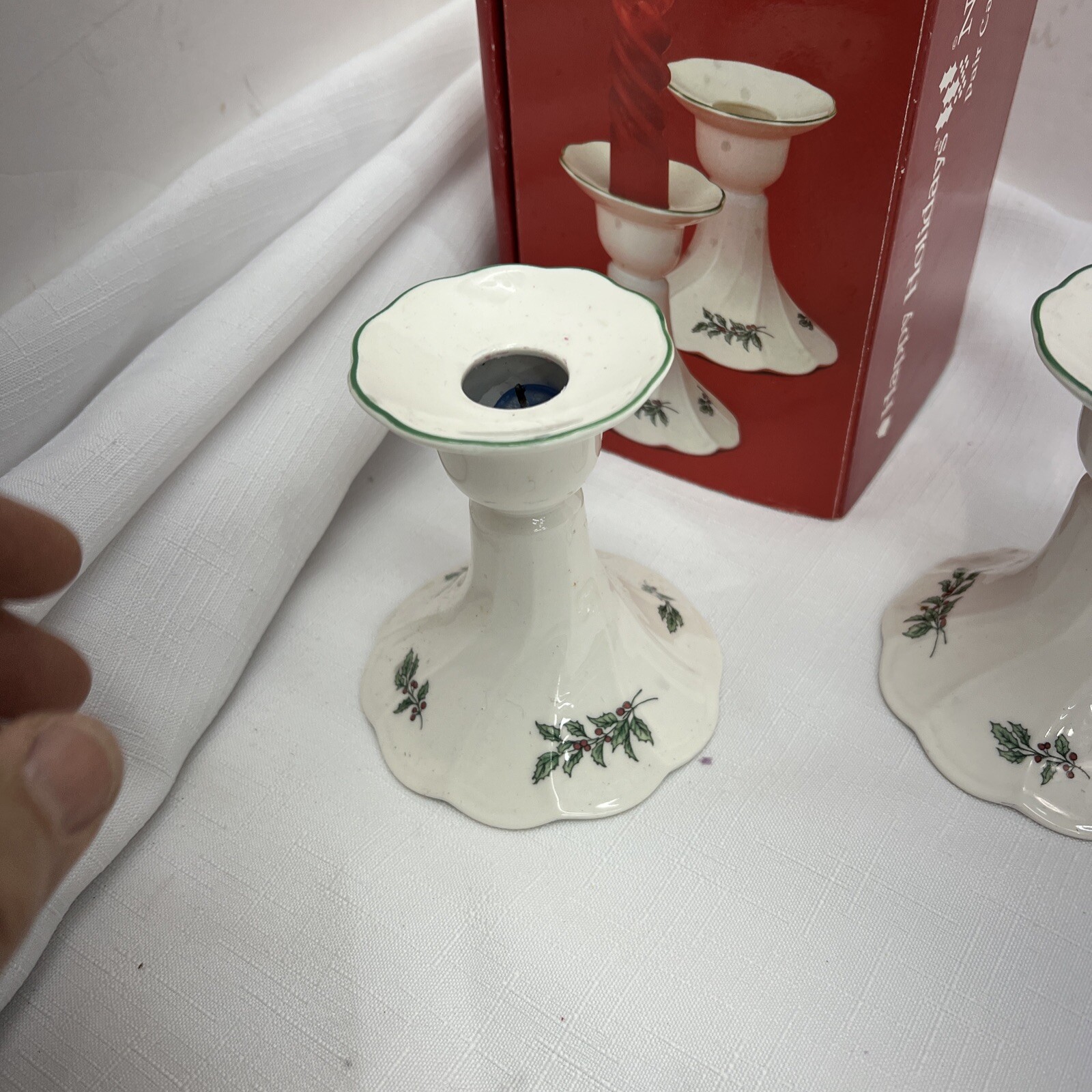 Nikko Happy Holidays Christmas Candle Stick Holders Set of 2 Japan 33705180982 eBay