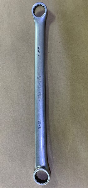 Matco Tools Closed End 9/16 inch  x 15mm 12 Point Wrench