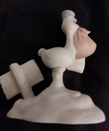 Precious Moments Sugar Town Figurine 1994 "Stork with Baby Sam" #529788 - Picture 5 of 6