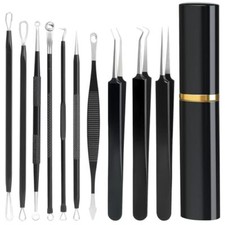 Pimple Popper Tool Kit,10 Pcs Professional Blackhead Remover Comedones