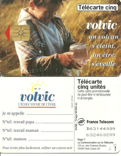 RARE / CARTE TELEPHONIQUE - EAU DE VOLVIC : VOLCAN D' AUVERGNE / PHONECARD - Foto 1 di 1