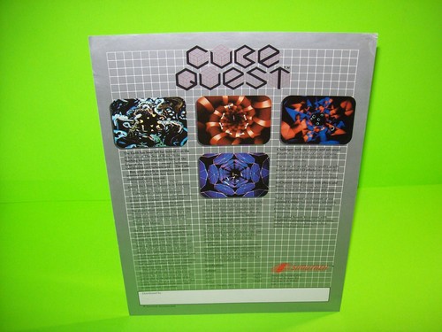 Cube Quest Arcade FLYER 1983 Simutrek Scarce Video Game Artwork Promo Sheet - Picture 12 of 12