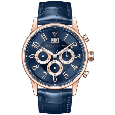 Christian Van Sant Men's Heritage Blue Dial Watch - CV3945