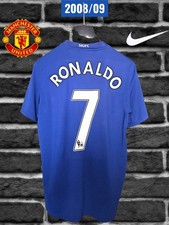 Maglia Manchester United 2008/09 Ronaldo 7 Blu Edizione Speciale 40th...