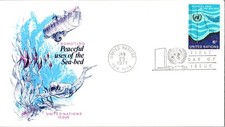 United Nations Scott 212 FDC Peaceful Uses of Sea bed Cover Craft Cachet 1971