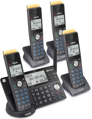 VTech Cordless Phone Answering Machine Bluetooth 4 Handset Long Range Intercom