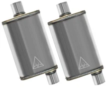 (2) 3"universal Two Chamber Performance Muffler