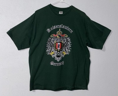 Kaiserslautern Germany Eagle Crest Graphic T Shirt Green Cotton Tagged XL Tee