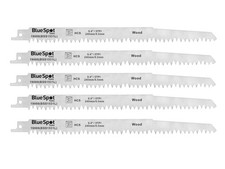 BlueSpot Tools HCS Reciprocating Saw Blade 240mm x 5 TPI (Pack 5)