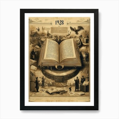 Aihrgdesign A Vintage Academic Post Framed Wall Art Poster Canvas Print Picture