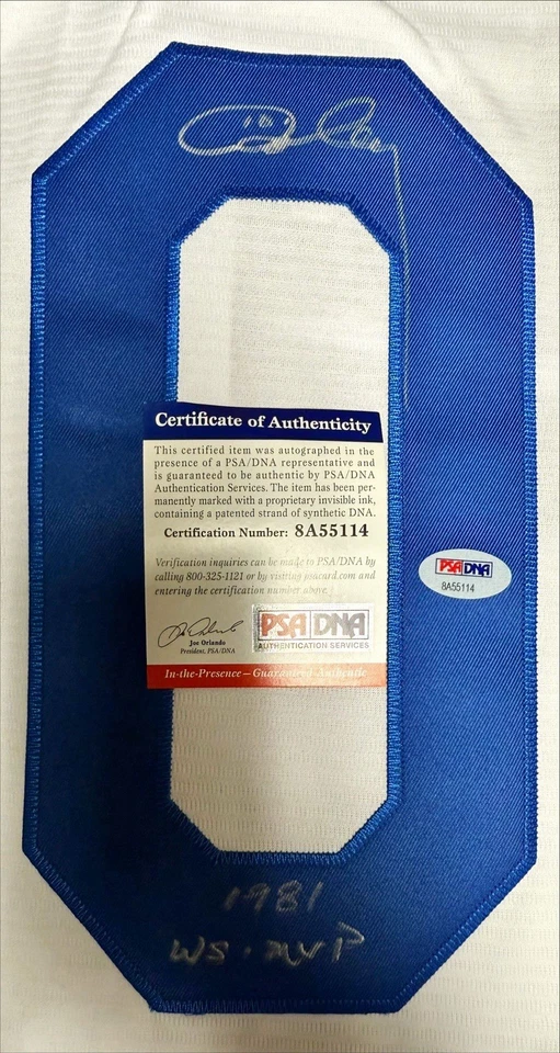 Ron Cey Signed Los Angeles Dodgers Jersey 1981 World Series MVP. PSA/DNA COA - Image 2 of 2