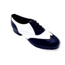 Leo  s Giordano Spectator Tap Oxford Black White Shoe Unisex 5 Lace Up New