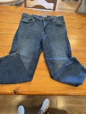 English Laundry Straight Fit Men's Jeans Blue Medium Wash Denim Button Zip