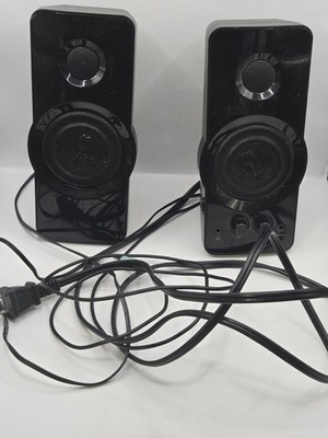 Blackweb BWA15HO110 2.0 Wired Computer Speakers 3.5mm Jack Black