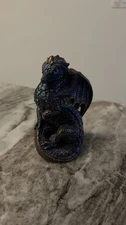 Windstone Editions 9" 1986 Pena Peacock Blue Male Dragon Retired Beautiful!