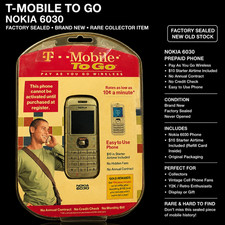 Nokia 6030 T-Mobile To Go Prepaid Phone Brand New Rare Vintage Co