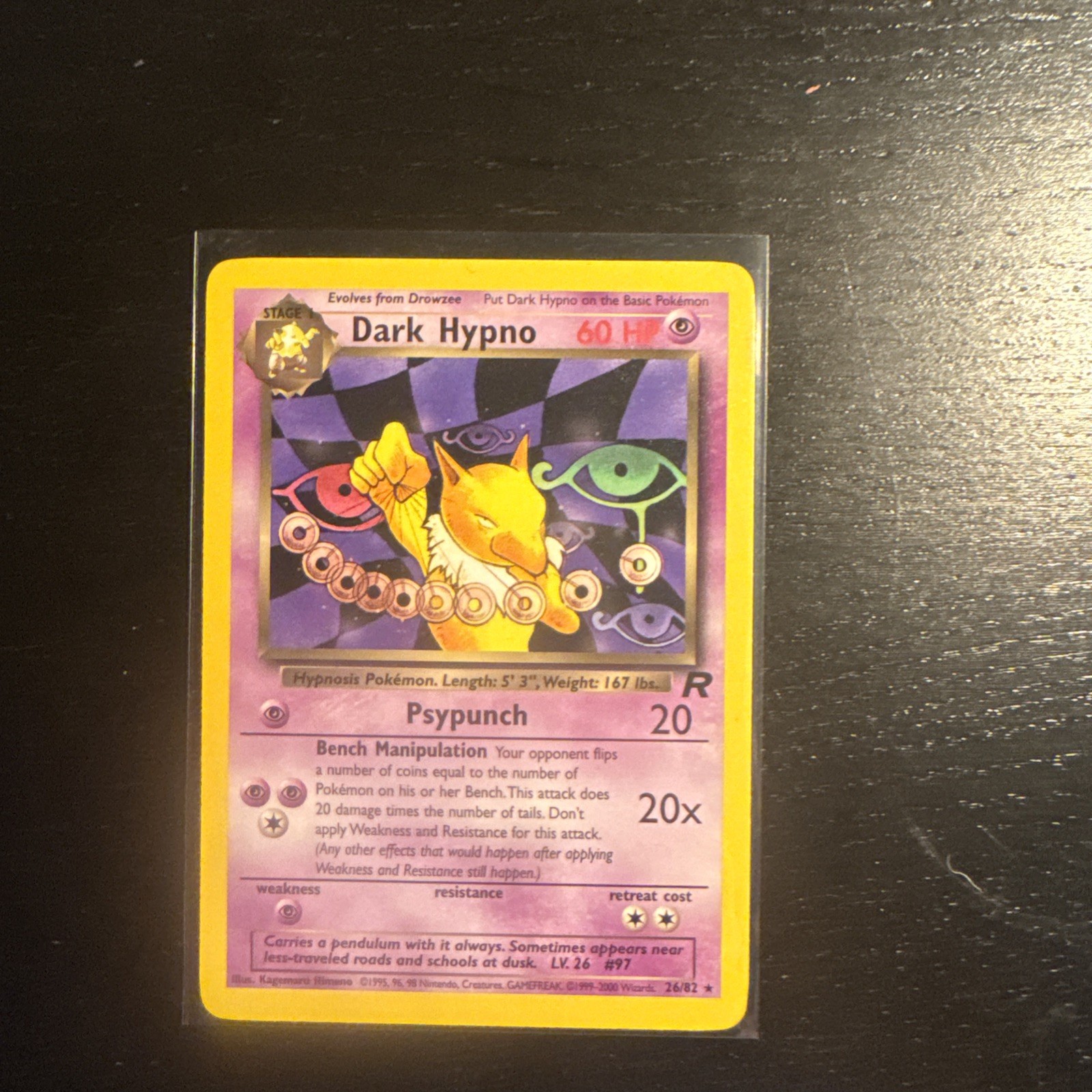 Pokemon TCG Dark Hypno 26/82 Team Rocket WOTC Non Holo Rare NM