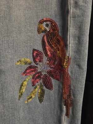 ZERO Jeans mit Pailletten by Betty Barclay Group Gr.44 Neuwertig