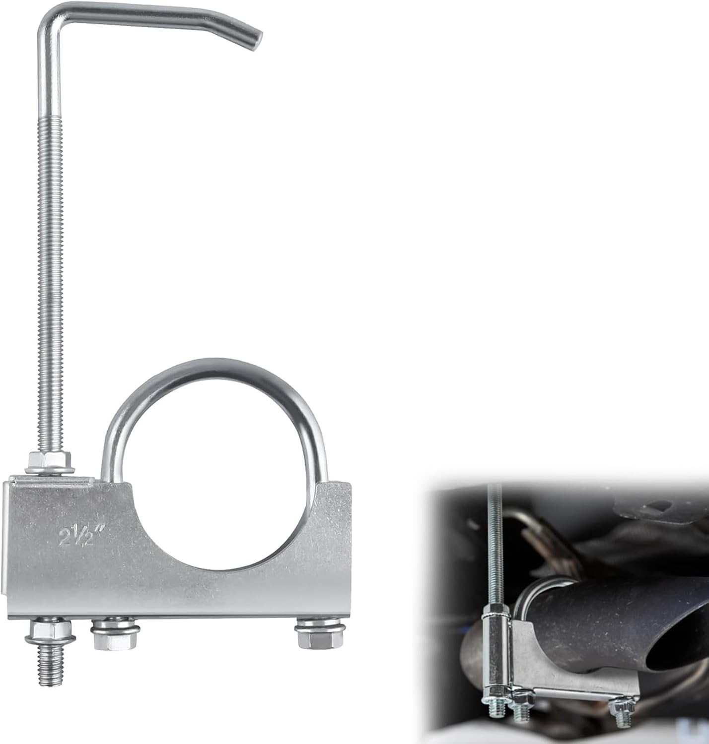 2.5 Inch Universal Exhaust Hanger for Car Truck SUV with Exhaust Clamp Bracket H