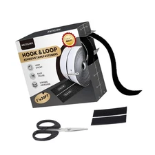 20Ft x 1 Inch Hook and Loop Tape Strips with Adhesive, Heavy Duty Sticky Back...
