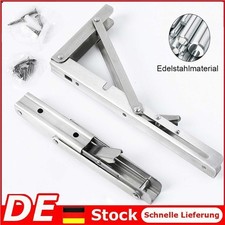 2x Klappkonsole Schwerlast Edelstahl belastbar bis 150Kg Klappregal Klapptisch