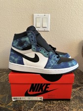 Nike Air Jordan 1 High Top Tie-Dye Leather Me...