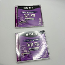 2 Sony Handycam DVD-RW Re-Recordable 30min 1.4 GB Sealed